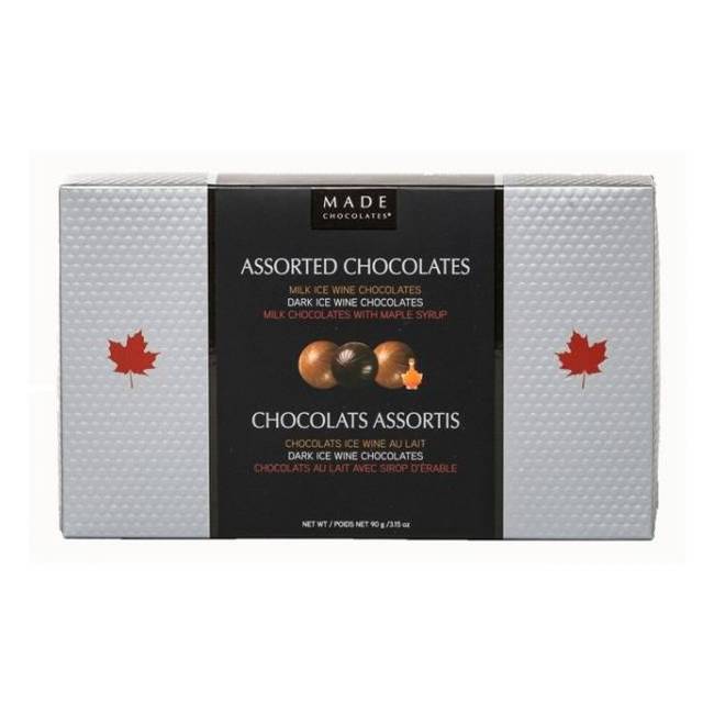 Made assorted Ice Wine chocolates (milk & dark)