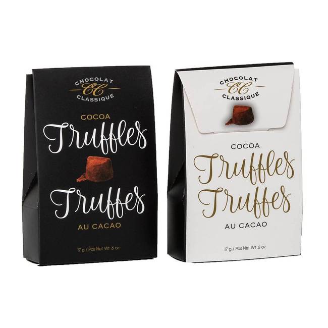 Chocolat Classique cocoa truffles (2 pc) - Black/W