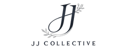 JJ Collective logo with a stylized 'J' and decorative elements on a white background