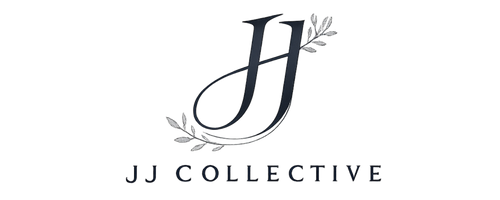 JJ Collective logo with a stylized 'J' and decorative elements on a white background